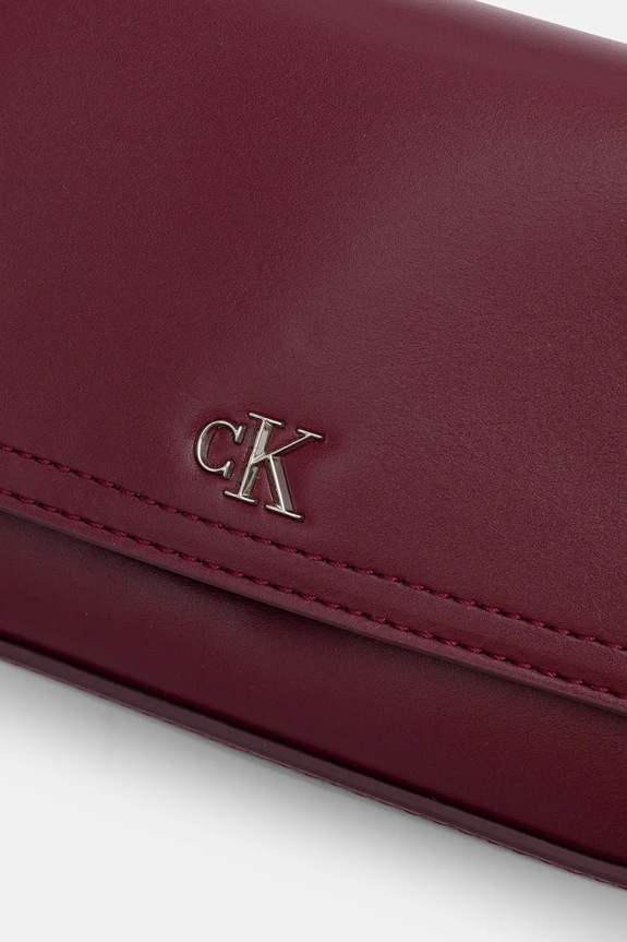 Calvin Klein crossbody kabelka dámska z imitácie kože burgundské LV04F3172G