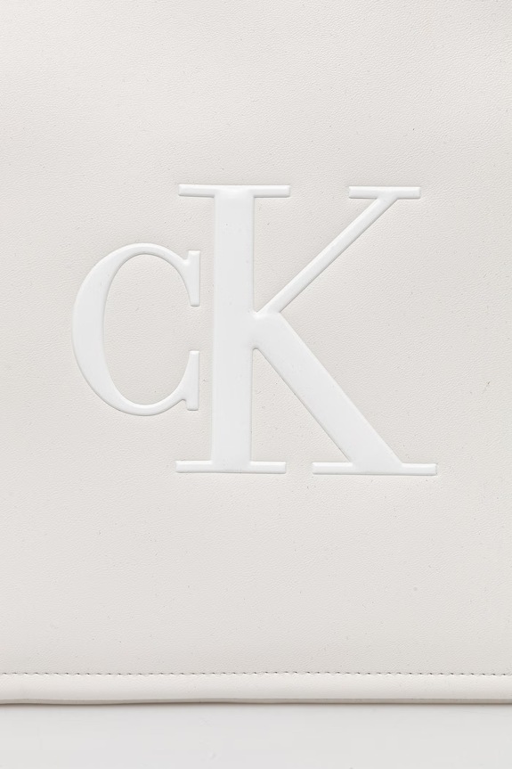 Calvin Klein borsa shopper da donna in similpelle bianco LV04F3218G