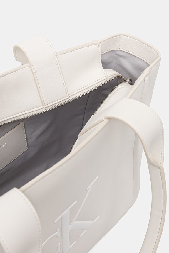 Calvin Klein borsa shopper da donna in similpelle LV04F3218G bianco