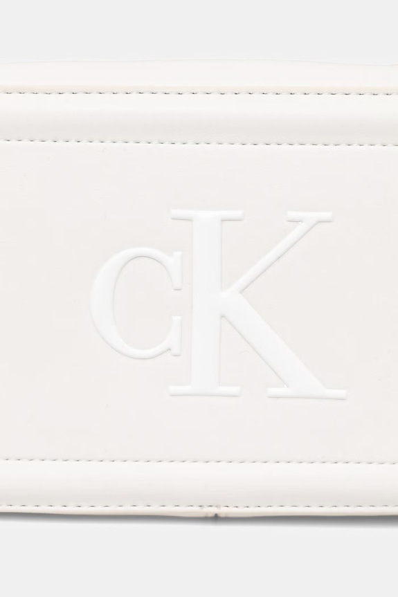 Calvin Klein torebka crossbody damska z imitacji skóry biały LV04F3220G
