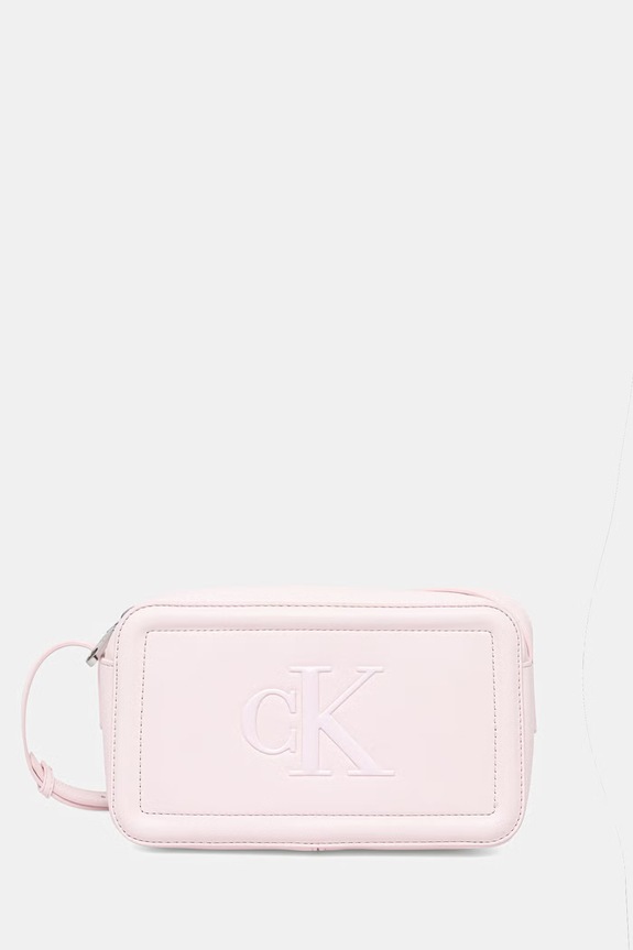 Calvin Klein torebka crossbody damska z imitacji skóry nie mieści A4 różowy LV04F3220G