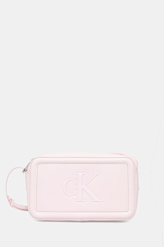 Calvin Klein torebka crossbody damska z imitacji skóry nie mieści A4 różowy LV04F3220G
