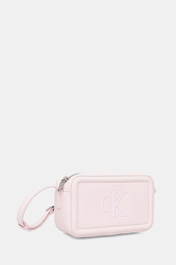 Calvin Klein torebka crossbody damska z imitacji skóry LV04F3220G różowy SS26