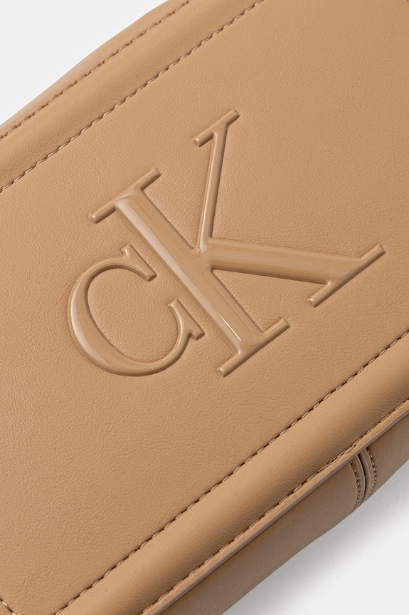 Calvin Klein crossbody kabelka dámská z imitace kůže béžová LV04F3220G