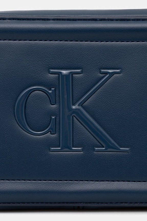 Calvin Klein torebka crossbody damska z imitacji skóry granatowy LV04F3220G