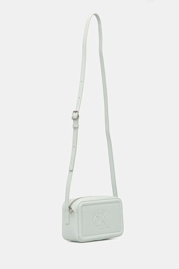 Calvin Klein torebka crossbody damska z imitacji skóry LV04F3220G turkusowy SS26