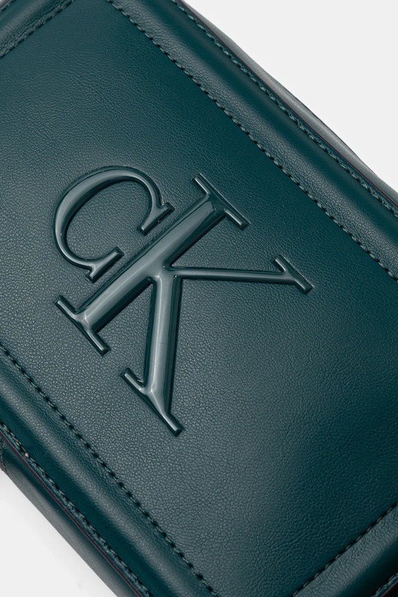 Calvin Klein crossbody kabelka dámska z imitácie kože tyrkysová LV04F3220G