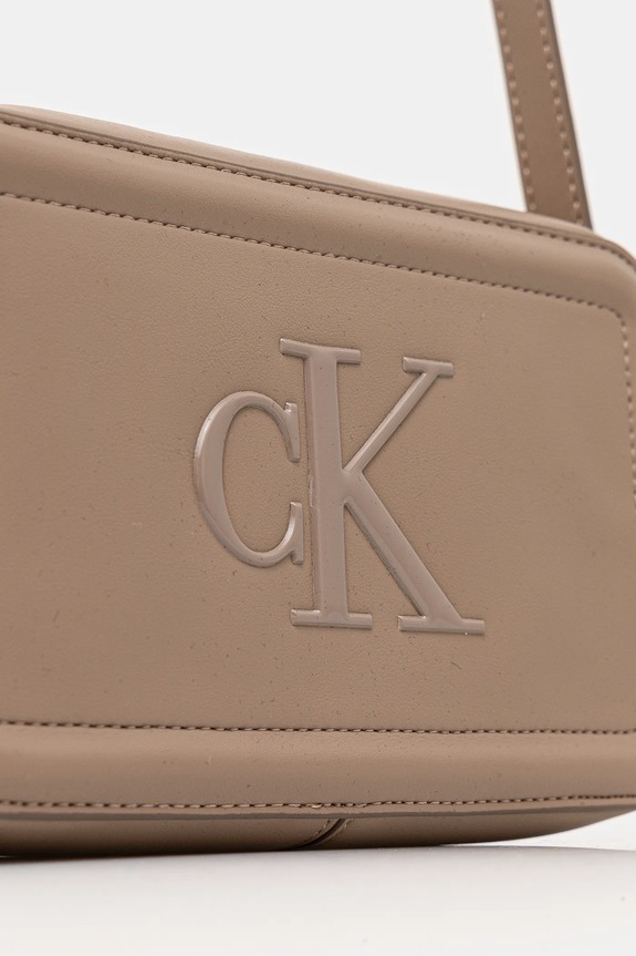 Calvin Klein torebka crossbody damska z imitacji skóry beżowy LV04F3220G