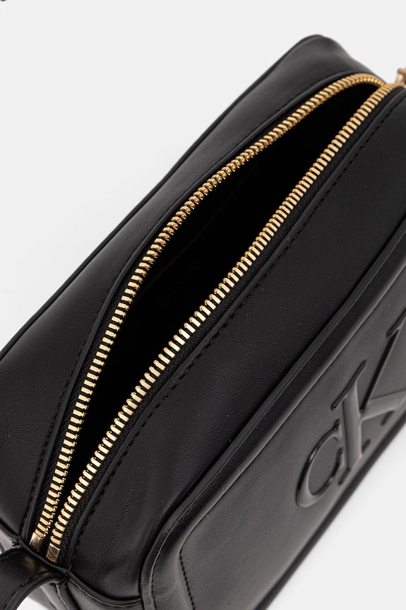 Calvin Klein torebka crossbody damska z imitacji skóry LV04F3220G czarny