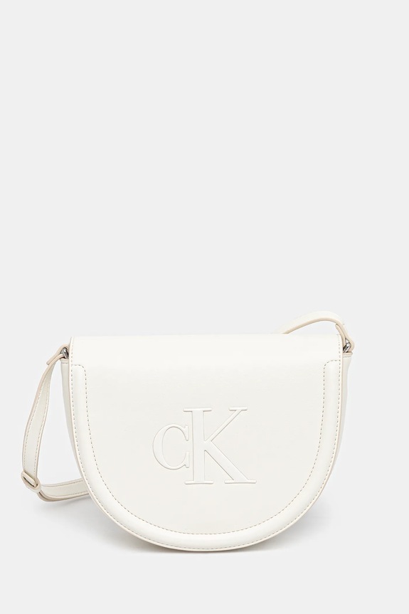 Calvin Klein torebka nie mieści A4 beżowy LV04F3221G