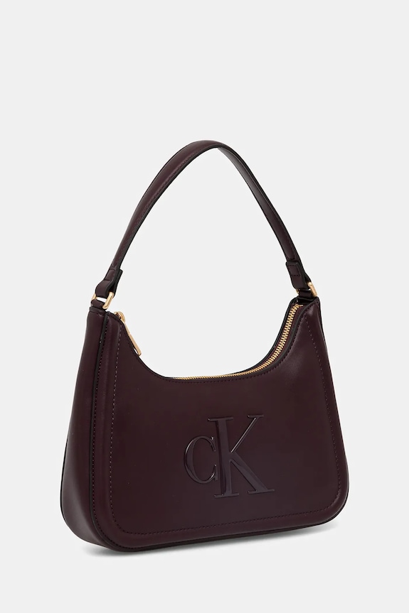 Calvin Klein kabelka typu baguette dámska z imitácie kože LV04F3230G fialová SS26