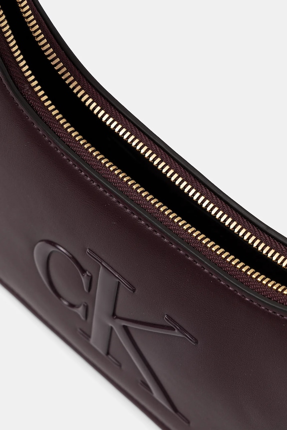 Calvin Klein kabelka typu baguette dámska z imitácie kože LV04F3230G fialová