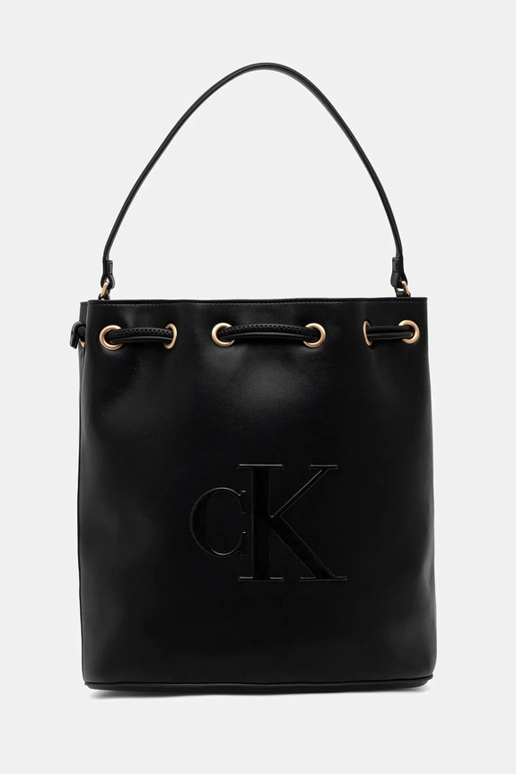 Calvin Klein torebka aplikacja czarny LV04F3232G