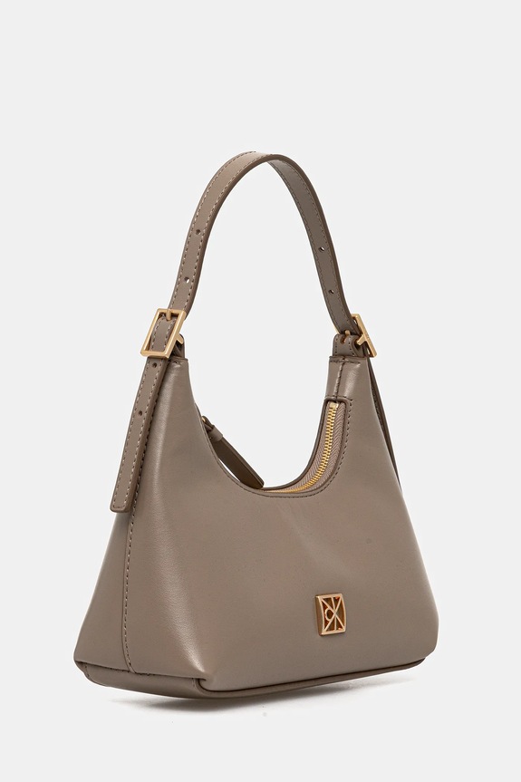 Kožená kabelka Calvin Klein LV04F3263G béžová AW25
