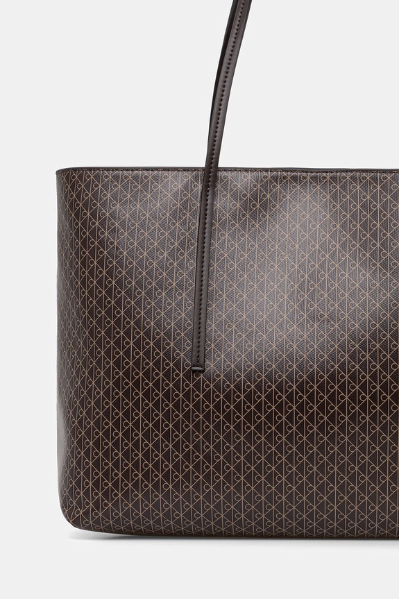 Accesorii Calvin Klein tote bag pentru femei cu imitație de piele LV04F3266G maro