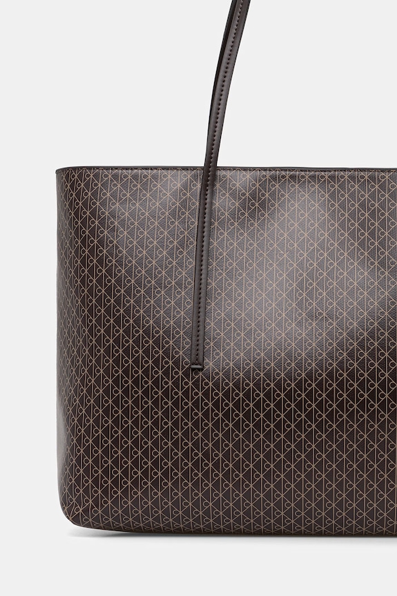 Accesorii Calvin Klein tote bag pentru femei cu imitație de piele LV04F3266G maro