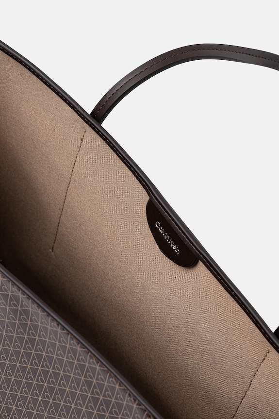 Calvin Klein tote bag pentru femei cu imitație de piele LV04F3266G maro