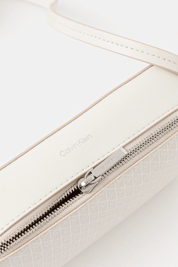 Calvin Klein torebka crossbody damska z imitacji skóry LV04F3268G beżowy