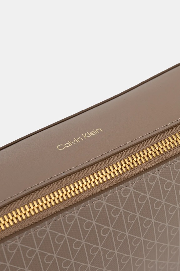 Calvin Klein geantă crossbody de damă din imitație de piele bej LV04F3268G
