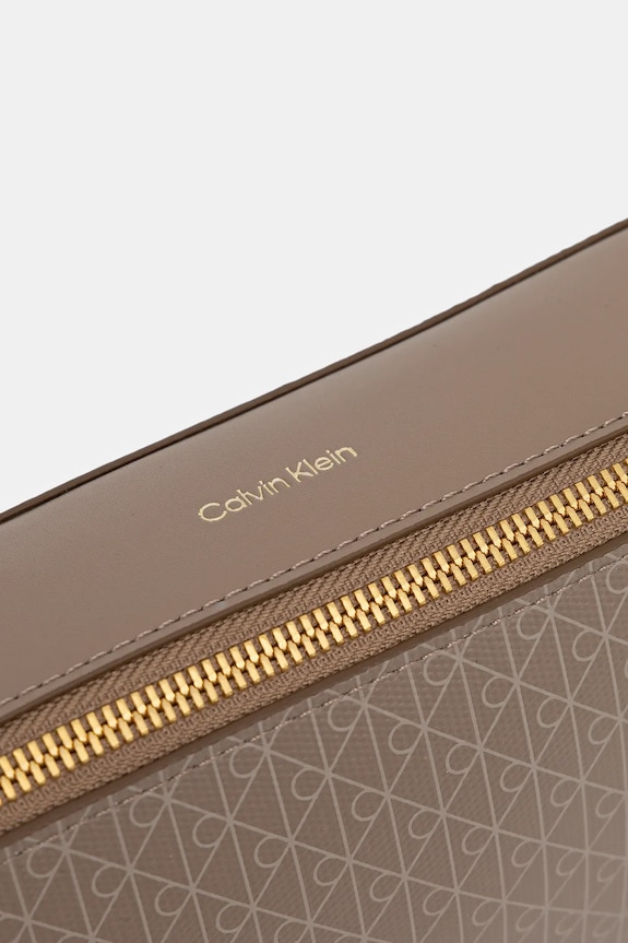 Calvin Klein geantă crossbody de damă din imitație de piele bej LV04F3268G