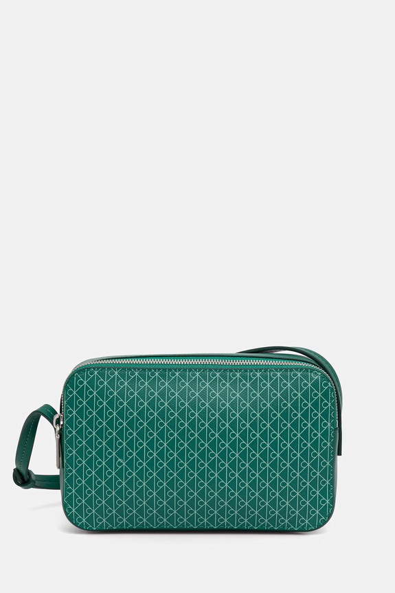Calvin Klein torebka crossbody damska z imitacji skóry zielony LV04F3268G