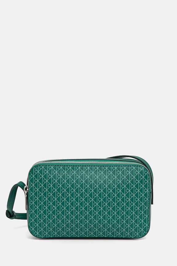 Calvin Klein torebka crossbody damska z imitacji skóry zielony LV04F3268G