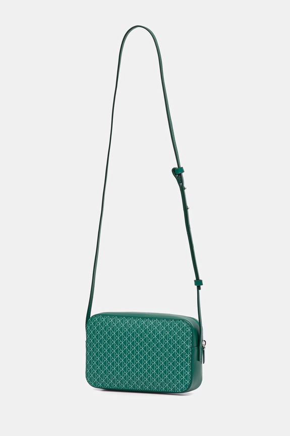 Akcesoria Calvin Klein torebka crossbody damska z imitacji skóry LV04F3268G zielony