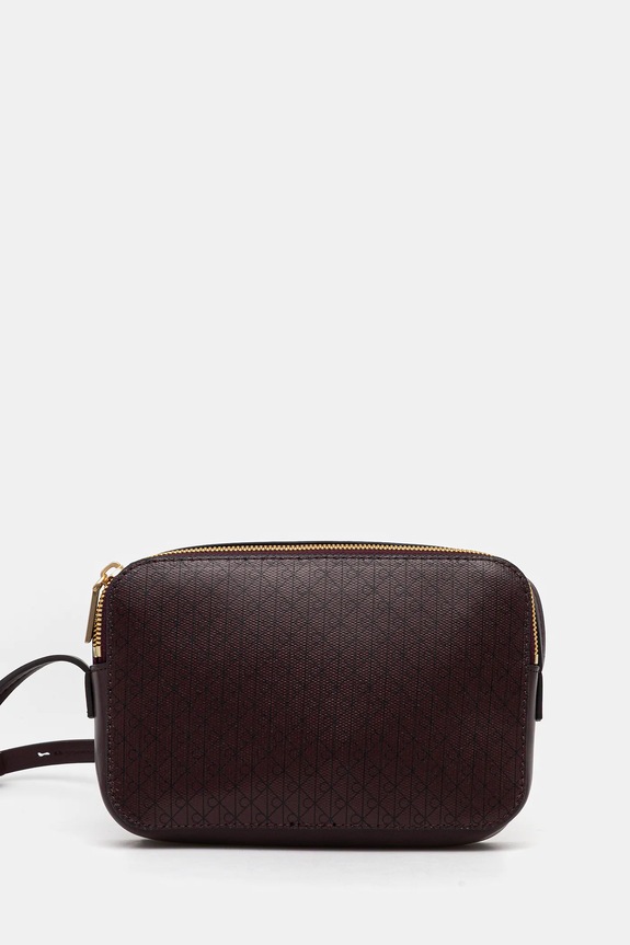 Calvin Klein crossbody kabelka dámska z imitácie kože imitácia kože hnedá LV04F3268G