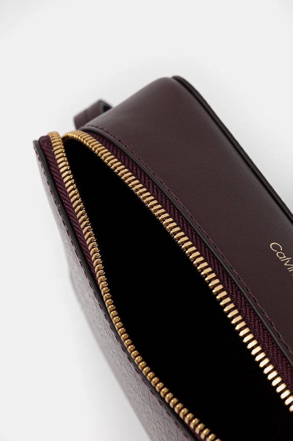 Calvin Klein crossbody kabelka dámska z imitácie kože LV04F3268G hnedá