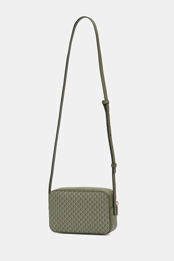 Akcesoria Calvin Klein torebka crossbody damska z imitacji skóry LV04F3268G zielony