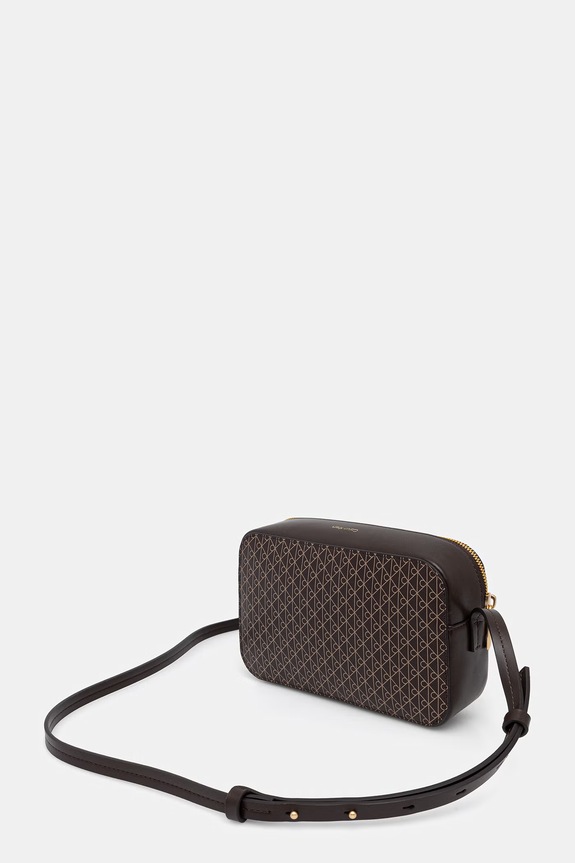 Doplňky Calvin Klein crossbody kabelka dámská z imitace kůže LV04F3268G hnědá