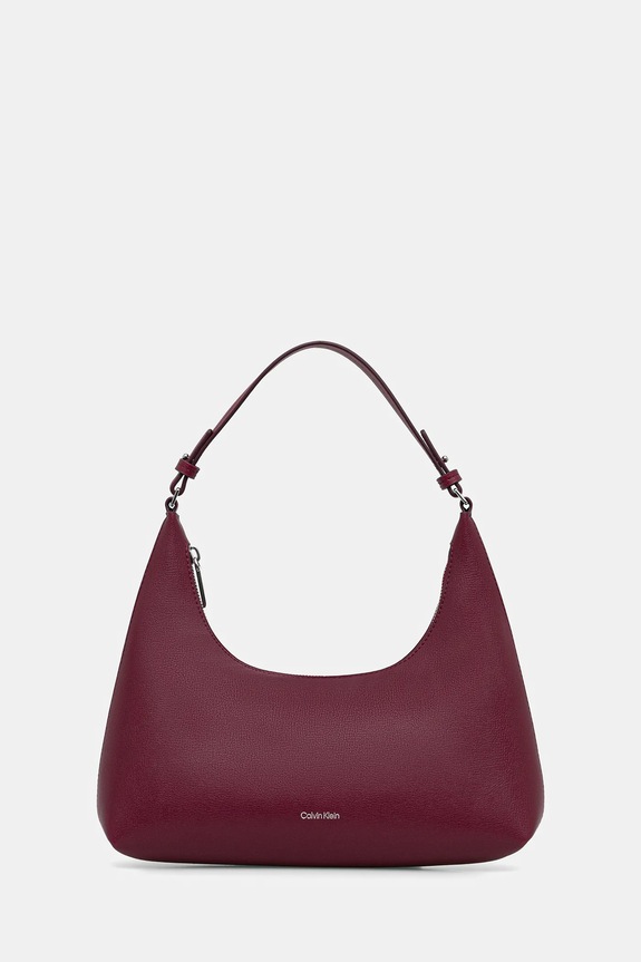 Calvin Klein torebka damska z imitacji skóry nie mieści A4 bordowy LV04F3272G