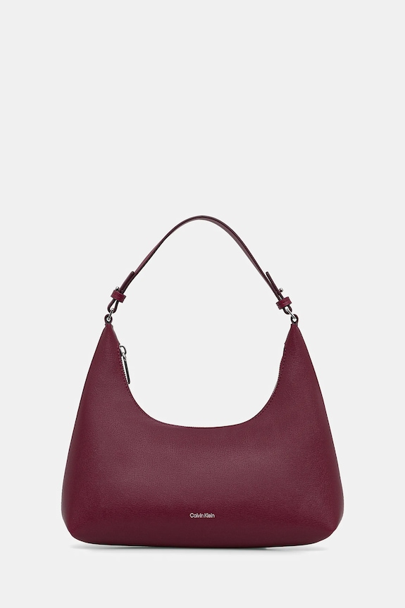 Calvin Klein torebka damska z imitacji skóry nie mieści A4 bordowy LV04F3272G