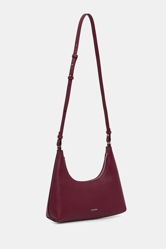 Akcesoria Calvin Klein torebka damska z imitacji skóry LV04F3272G bordowy