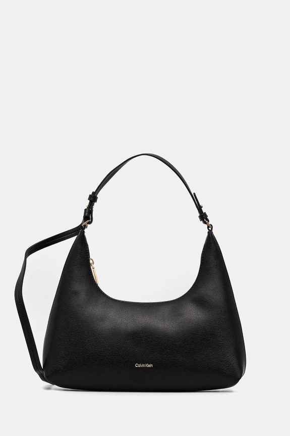 Calvin Klein torebka damska z imitacji skóry nie mieści A4 czarny LV04F3272G