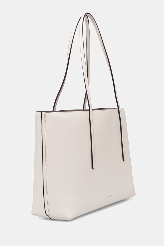 Calvin Klein borsa shopper da donna in similpelle LV04F3274G bianco SS26