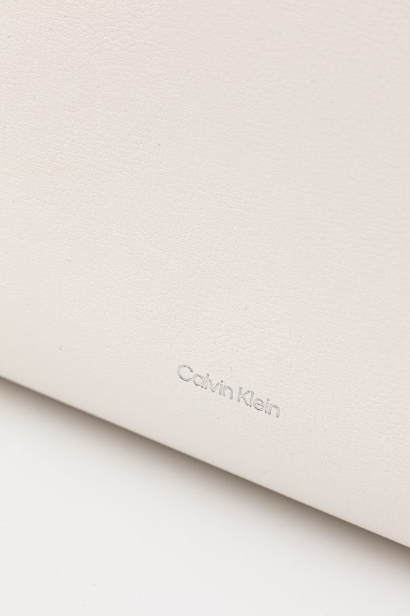 Calvin Klein borsa shopper da donna in similpelle bianco LV04F3274G