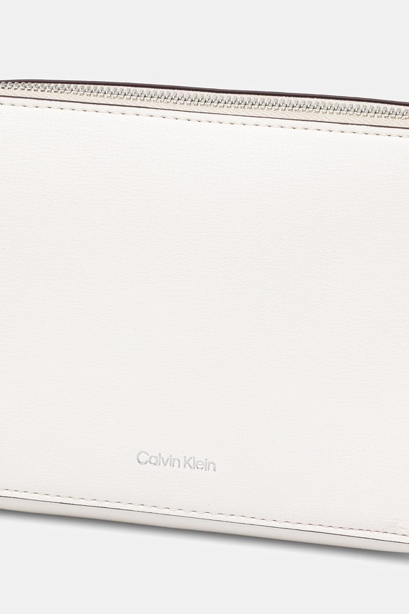 Calvin Klein torebka crossbody damska z imitacji skóry biały LV04F3276G