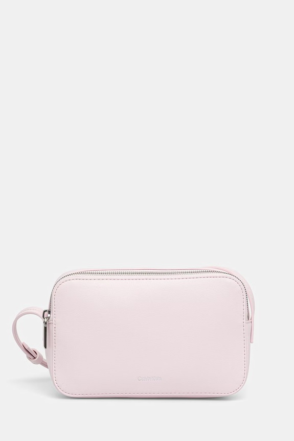 Calvin Klein torebka crossbody damska z imitacji skóry nie mieści A4 różowy LV04F3276G