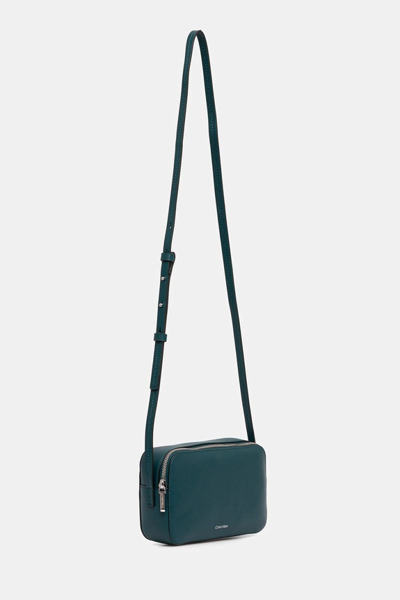Calvin Klein geantă crossbody de damă cu imitație de piele LV04F3276G turcoaz SS26