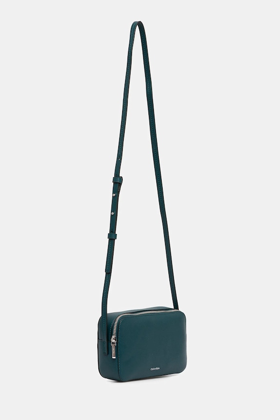 Calvin Klein geantă crossbody de damă cu imitație de piele LV04F3276G turcoaz SS26