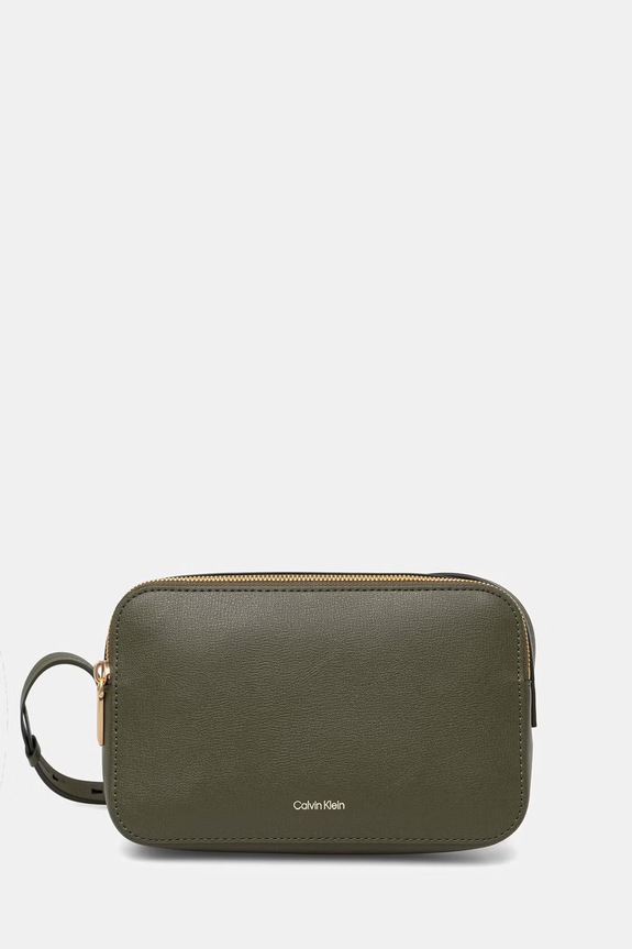 Calvin Klein crossbody kabelka dámska z imitácie kože imitácia kože zelená LV04F3276G