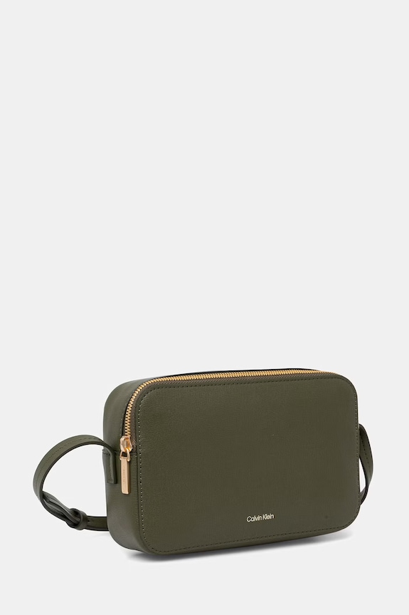 Calvin Klein crossbody kabelka dámska z imitácie kože LV04F3276G zelená SS26