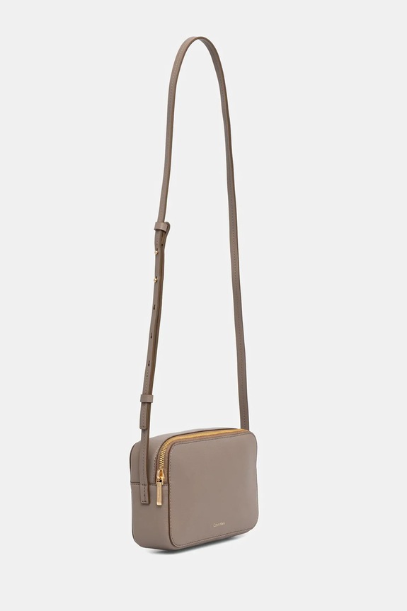 Calvin Klein torebka crossbody damska z imitacji skóry LV04F3276G beżowy SS26