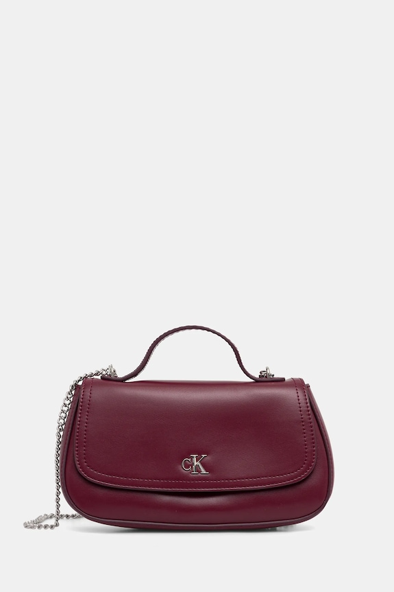 Calvin Klein torebka nie mieści A4 bordowy LV04F3282G