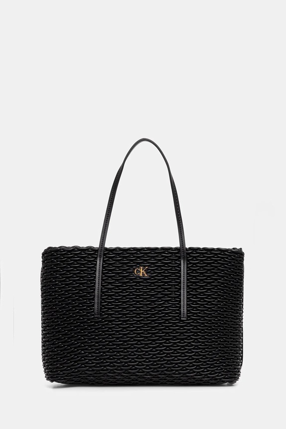 Calvin Klein torebka nie mieści A4 czarny LV04F3292G