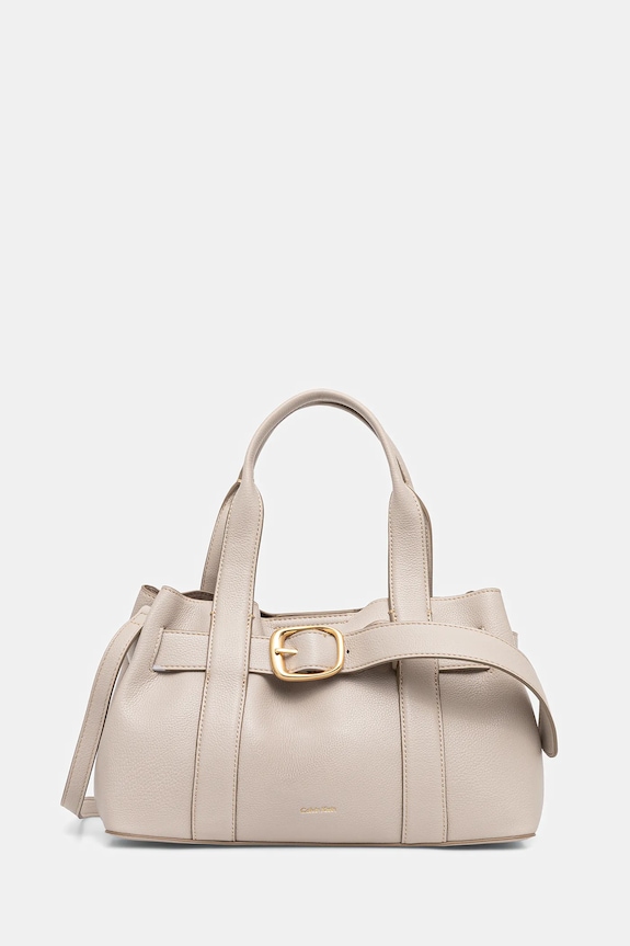Calvin Klein torebka nie mieści A4 beżowy LV04F3295G