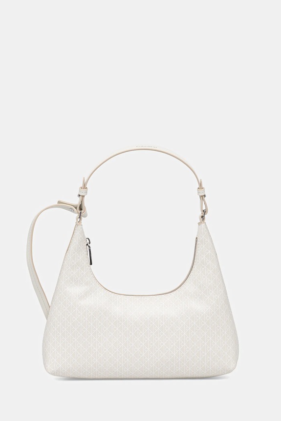 Τσάντα Calvin Klein απομίμηση λείου δέρματος μπεζ LV04F3298G