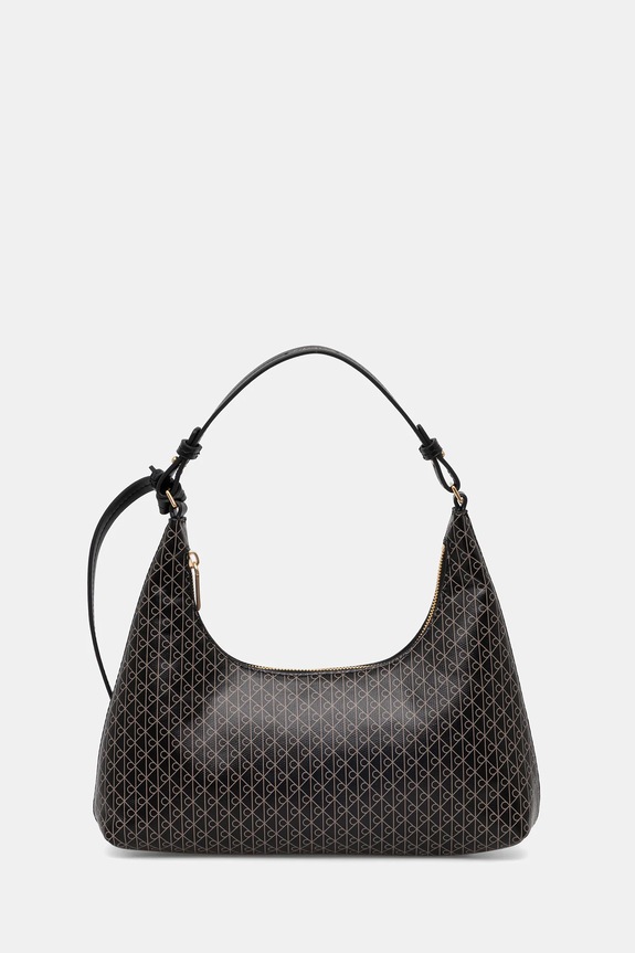 Τσάντα Calvin Klein απομίμηση λείου δέρματος καφέ LV04F3298G