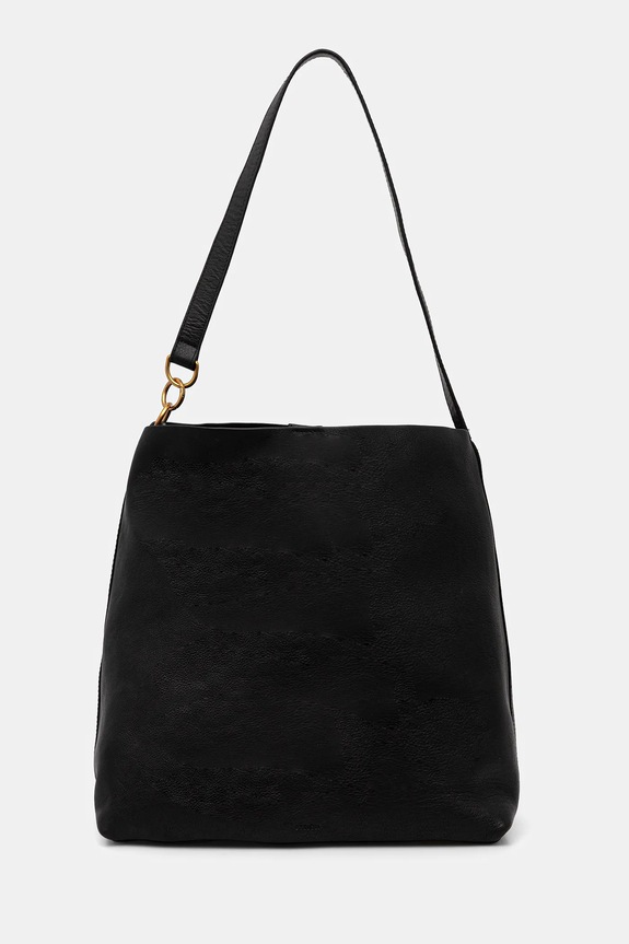 Δερμάτινη τσάντα Sessun μαύρο 25102016